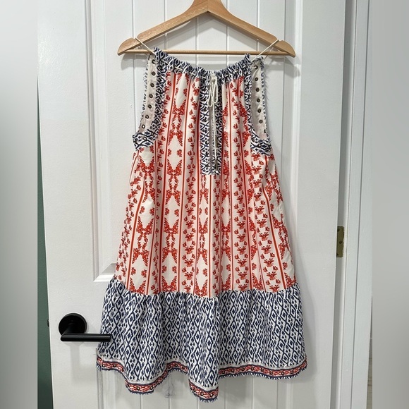 Tularosa Samuel Dress in Cobalt & Rust - Picture 2 of 9